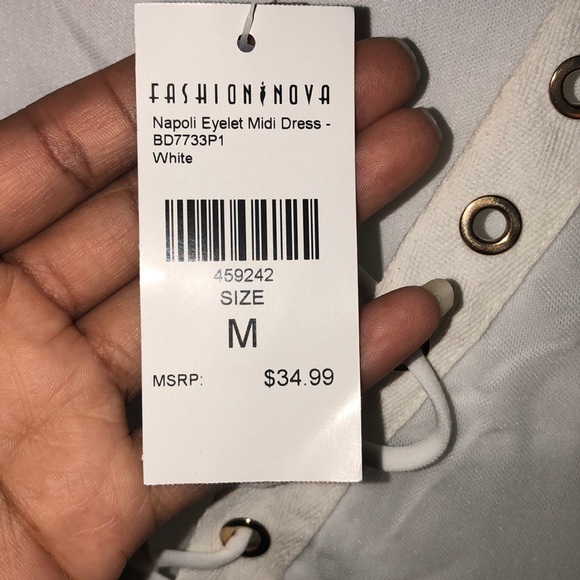 White tie up dress - Picture 3 of 4